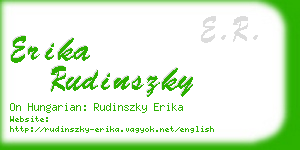 erika rudinszky business card